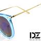 DZ 纖細線調 抗UV 太陽眼鏡墨鏡(透藍框深藍膜) product thumbnail 5