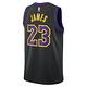 NIKE 背心 男款 運動背心 NBA球衣 湖人隊 LAL MNK DF SWGMN JSY CE 23 黑紫 DX8506-012 product thumbnail 2