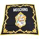 MOSCHINO 鏡框泰迪熊印花黑底真絲方巾 圍巾(88x88) product thumbnail 2