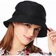 【Lynx Golf】女款潮流百搭日本進口布料花紋造型遮陽時尚筒帽可調節式漁夫帽-黑色 product thumbnail 5