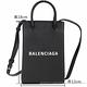 BALENCIAGA Shopping Phone Holder 字母小牛皮手提/斜背包(黑色) product thumbnail 6