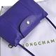 Longchamp Le Pliage Cuir 小羊皮迷你斜背包/郵差包(紫) product thumbnail 7