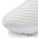 DIANA 5.5cm質感牛皮菱格紋水鑽鑲鉗厚底休閒鞋-白珍珠 product thumbnail 8