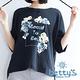 betty’s貝蒂思　個性印花寬鬆七分袖T-shirt(黑色) product thumbnail 5