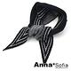 AnnaSofia 三角框邊線 針織領巾短圍巾(酷黑系) product thumbnail 3