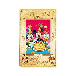 迪士尼金飾 Disney迪士尼黃金生日紀念相片 0.3錢