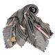 BURBERRY 經典格紋莫代爾羊毛混紡輕盈方形圍巾披肩(140X140cm)-粉紅/灰 product thumbnail 2