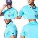 【Lynx Golf】男款吸濕排汗抗UV機能印花造型Lynx字樣繡花短袖POLO衫/高爾夫球衫-中藍色 product thumbnail 6