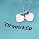 Tiffany&Co. 粉紅琺瑯雙心墜飾純銀項鍊 product thumbnail 4