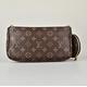 LV M44813 MULTI POCHETTE ACCESSOIRES橘字壓印LOGO帆布三件式拉鍊斜背包(棕) product thumbnail 3