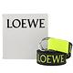 LOEWE ANAGRAM 雙面品牌LOGO緹花帆布個性拼接腰帶/皮帶(黑/螢光黃) product thumbnail 6