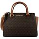 MICHAEL KORS SELMA金屬logo拼色PVC兩用手提包(咖) product thumbnail 2