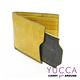 YUCCA -個性雙色系牛皮短夾(活動式卡夾)- 黃色- D0038052030 product thumbnail 6