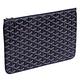 GOYARD Senat PM Pouch塗層帆布LOGO萬用拉鍊拉鍊手拿包(中-深藍) product thumbnail 2