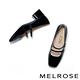 高跟鞋 MELROSE 美樂斯 復古品味雙繫帶亮漆皮瑪莉珍方頭高跟鞋－黑 product thumbnail 5