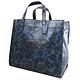 COACH Field Tote 40 經典迷彩LOGO印花大容量兩用托特包(深藍) product thumbnail 3