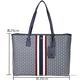 TORY BURCH GEMINI LINK CANVAS 塗層帆布肩背拉鍊托特包(深藍色) product thumbnail 6