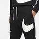 Nike 長褲 NSW Swoosh Pants 男款 運動休閒 抽繩褲頭 口袋 窄管 大勾 黑 白 DD6092-010 product thumbnail 5