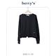 betty’s貝蒂思　微短版後開衩拼接圓領T-shirt(共二色) product thumbnail 3