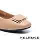 低跟鞋 MELROSE 氣質時尚金屬飾釦造型內增高全真皮低跟鞋－米 product thumbnail 6