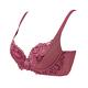 黛安芬-輕塑美型花露玫瑰系列 機能包覆集中 D罩杯內衣 莓果紅 product thumbnail 4