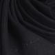 LONGCHAMP 蘇格蘭製品牌字母刺繡LOGO混喀什米爾羊毛圍巾/披肩(黑) product thumbnail 4