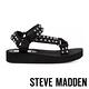 STEVE MADDEN-HENLEY-R-個性潮流風 寬帶鉚釘厚底休閒涼鞋-黑色 product thumbnail 3