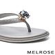 拖鞋 MELROSE 晶鑽造型閃爍金蔥夾腳拖鞋－銀 product thumbnail 6