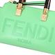 FENDI By The Way壓紋LOGO皮革迷你兩用波士頓包(亮綠) product thumbnail 6