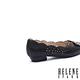 低跟鞋 HELENE SPARK 柔美典雅晶鑽方釦沖孔低跟鞋－黑 product thumbnail 4