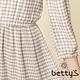 betty’s貝蒂思　立體蝴蝶結蕾絲格紋洋裝(卡其) product thumbnail 6