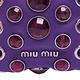 MIU MIU NAPPA VELE系列羊皮金屬飾釘X寶石裝飾肩背水桶包(紫) product thumbnail 6