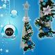 摩達客耶誕-180CM豪華夢幻冰雪藍銀系聖誕裝飾四角樹塔+LED100燈插電式燈串(藍白光-附贈控制器) product thumbnail 3