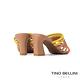 Tino Bellini 巴西進口絢麗多彩牛皮壓紋尖頭涼拖鞋 product thumbnail 5