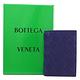 BOTTEGA VENETA 編織造型撞色小牛皮對開隨身卡片夾/名片夾(紫/淺綠) product thumbnail 6