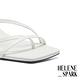 涼鞋 HELENE_SPARK 優雅時髦流線細帶羊皮方頭高跟涼鞋－白 product thumbnail 6