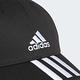 adidas 帽子 BBALL 3S Cap CT 男女款 愛迪達 三線 老帽 遮陽帽 穿搭 黑 白 FK0894 product thumbnail 4