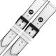 Watchband / 20.22 mm / 各品牌通用 經典復刻 黑鋼扣 外層真皮 內層橡膠錶帶-白色 product thumbnail 2