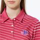 【Lynx Golf】女款合身版吸排抗UV內刷毛斜條紋後背愛心印花長袖POLO衫-桃紅色 product thumbnail 6