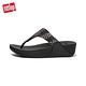 【FitFlop】LULU SILKY WEAVE TOE-POST SANDALS 經典舒適夾腳涼鞋-女(黑色) product thumbnail 3