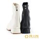 ORIN 超質感素面粗跟短靴 白色 product thumbnail 5