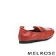 低跟鞋 MELROSE 美樂斯 懷舊時尚鍊條水染牛皮樂福方頭低跟鞋－紅 product thumbnail 4