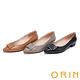 ORIN 柔軟羊皮金屬方釦尖頭 女 粗低跟鞋 黑色 product thumbnail 7