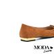 低跟鞋 MODA Luxury 簡約大方釦羊麂皮方頭低跟鞋－咖 product thumbnail 4