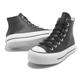 Converse 休閒鞋 Chuck Taylor All Star Lift HI 女鞋 黑 白 厚底 皮革 561675C product thumbnail 8