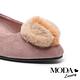 低跟鞋 MODA Luxury 俏皮可愛雙色兔毛球全真皮尖頭低跟鞋－粉 product thumbnail 6