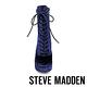 STEVE MADDEN-SYMPHONY 絨布綁帶厚底高跟短靴-藍色 product thumbnail 3