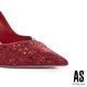 高跟鞋 AS 極致奢華閃耀金蔥尖頭美型高跟鞋－紅 product thumbnail 6
