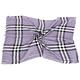BURBERRY 格紋羊毛絲綢圍巾(紫色) product thumbnail 2