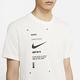 Nike T恤 Swoosh Club Shirts 男款 NSW 運動休閒 勾勾 圓領 基本款 米白 黑 DJ5374110 product thumbnail 5